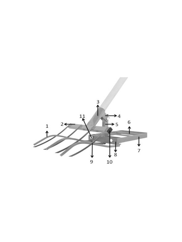 Komplet Vile 40 Črna in kultivator 14 Črna/Srebrna