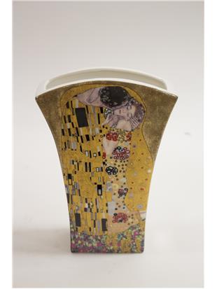 Vaza iz porcelana z dekorjem Gustava Klimta Poljub